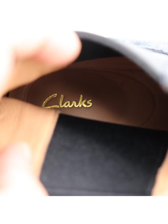 Clarks Chelsea Boots Men\'s Size 7.5 M Navy Suede Slip On Dress Casual Crepe Sole main image 9